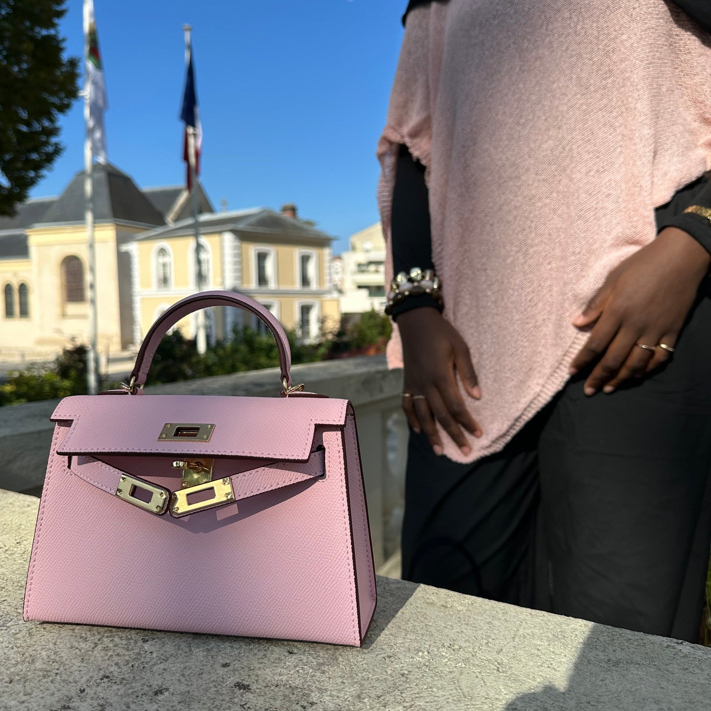 Sac Mini K – Rose (19 cm)